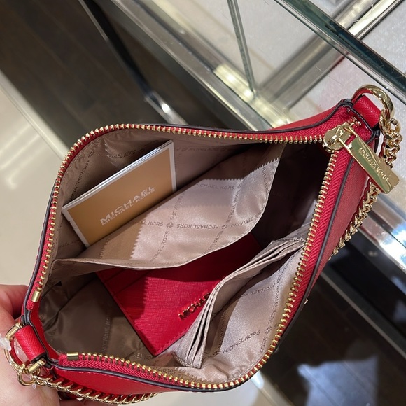 MICHAEL KORS 
JST Md Saffiano Leather Crossbody XBody + Card Holder Boxed Set - Picture 7 of 16